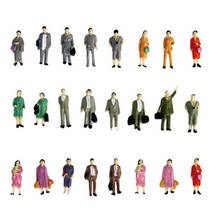 50Pcs 1:87 HO Scale Color People Figures Standing Model Train Railway Layout 2024 - buy cheap