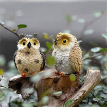 Landscape Owl Doll Resin Fairy Home Garden DIY Decor Micro Ornaments Decoration 2024 - buy cheap