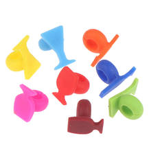 8pcs Silicone Wine Glass Shape Wine Glass Marker Drinking Cup Identifier 2024 - buy cheap