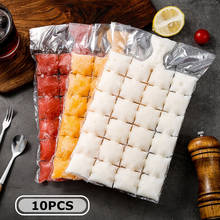 10 unids/pack cubo de hielo molde desechable auto-Sellado de bolsas de cubos de hielo transparente más rápido hielo congelado-hacer molde de utensilios de cocina 2024 - compra barato