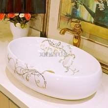 JT-9230 Countertop Sinks Ceramic Art Basin Ceramic High-quality Home Counter Top Wash Basin Household Bathroom Sink Washbasin 2024 - buy cheap