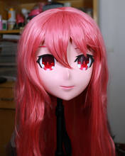 (KMO6249)Handmade Female Resin Full Head Mask Cosplay Japanese Anime Role Kigurumi Mask Crossdress 2024 - buy cheap