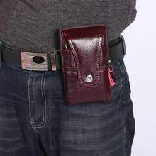 Riñonera de cuero PU Vintage para hombre, funda para cinturón, para llevar el teléfono, billetera 2024 - compra barato