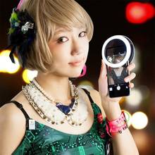 Luz de led universal para selfies, anel clip para câmera de celular e vídeo, lâmpada de melhoria para iphone, samsung e huawei 2024 - compre barato