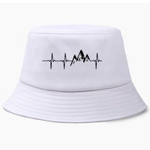 Mountain Heartbeat Bucket Hat Sound Ray Diagram Panama Cap Men Women Fishing Hunting Basin Chapeau Sun Prevent Hats Round Top 2024 - buy cheap