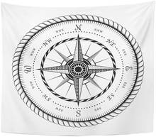 Compass Ancient Sign of Wind Rose Engraving Vintage Marine Tapestry Home Decor Wall Hanging for Living Room Bedroom Dorm 50x60 2024 - buy cheap