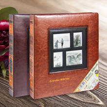 Presente criativo 8-inch 200 bolsos página inserida foto álbum foto bebê família casamento casal memorial notas de mensagem para o amante 2024 - compre barato