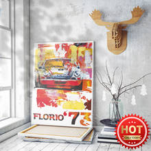 Florio'73 Vintage Art Canvas Painting Poster, Colour Car Canvas Painting Wall Art Stickers, Gellery Car Club Decor Wall Picture, 2024 - buy cheap