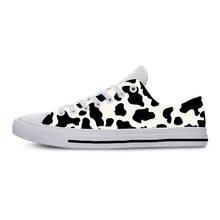 Zapatillas de deporte con estampado de vaca para mujer, zapatos de tela informales, ligeros, transpirables, con estampado 3D 2024 - compra barato