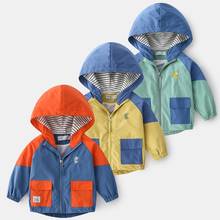 Chaquetas con capucha para niños, abrigo de retales, rompevientos informal, ropa de 2 a 6 años, Primavera, 2021 2024 - compra barato