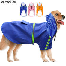 Dogs Raincoat Waterproof Dog Coat 5 Colors Jacket Reflective Dog Raincoat Clothes For Small Medium Large Dogs Labrador S-5XL 2024 - buy cheap