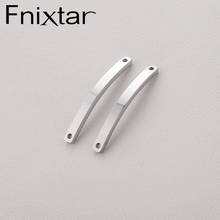 Fnixtar Bend Bar Charm Mirror Polished Stainless Steel  Rectangle Bar For DIY Bracelet Engraving  2*3x34mm 5pcs/lot 2024 - buy cheap