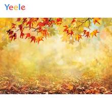 Yeele Autumn Yellow Fallen Leaves Light Bokeh Portrait Photo Backdrops Customized Baby Photographic Backgrounds For Photo Studio 2024 - buy cheap