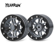 Yeahrun roda de polimento metálico, 4 peças, jantes de 1, 9 polegadas, para scx10, d90, 1/10, peças de carro crawler 2024 - compre barato