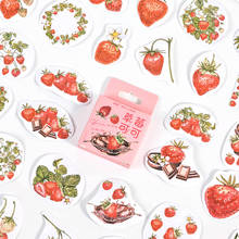 46 pcs/box Cute Strawberry daily Kawaii Decoration Stickers Creative Hand Account Girl Collage Material Scrapbooking Stationery 2024 - buy cheap