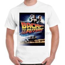 Voltar para o futuro poster legal vintage retro t camisa masculina camiseta branca verão t-shirt plus size 4xl 5xl transporte da gota 2024 - compre barato