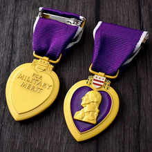 Qualidade superior do exército americano dos eua coração roxo medalha militar peito emblema coleção medalhas no peito com caixa transporte da gota 2024 - compre barato