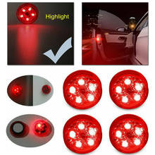 4x Car 5-LED Door Open Warning Lamp Strobe Flash Anti-collision Safety Red Light Durable And Practical DC12V ABS & Metal Car led 2024 - buy cheap