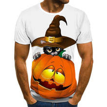 Funny pumpkin lantern series men's T-shirt Halloween theme tops 3D printed fashion short sleeve summer round neck casual shirt 2024 - buy cheap