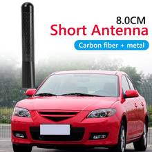 Durable Antenna Classic Delicate Texture 8cm Car Styling Roof Antenna Carbon Fiber Screw Metal Short Antenna Universal 2024 - buy cheap