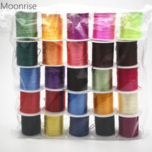 25Rolls/lot 1mm*0.3mm Multi-color Elastic Beading Line Cord Thread String For DIY Bracelet Jewelry Making 10m/roll HK037 2024 - buy cheap