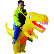 Детский надувной костюм динозавра на Хэллоуин для взрослых девочек мальчиков Фантазийная поездка на искусственном карнавальном динозавре костюмы для косплевечерние 2024 - купить недорого