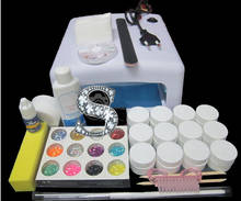 UV Gel Nail Art Kits 36W Nail Dryer Lamp Manicure UV Gel Polish Set French Tips UV Gel Brush Glitter Powder Nail Extension Set 2024 - buy cheap