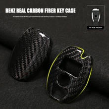 Funda de fibra de carbono Real para llave de coche, carcasa para mercedes-benz CLA GLK C180 C20, 1 ud. 2024 - compra barato