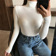 2020 Autumn Winter Thick Sweater Women Knitted Ribbed Pullover Sweater Long Sleeve Turtleneck Slim Jumper Soft Warm Pull Femme 2024 - buy cheap