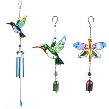 Stained Glass Window Hanging Ornament Panel Pendant Cthulhu Suncatcher Bird On A Wire Home Festival Party Decoration Craft Gift 2024 - buy cheap