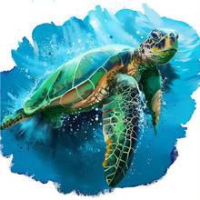 New Hot Sale Paintings Turtle diy 5d diamond painting cross stitch full Square round drill Resin Diamond Embroidery Kit Printed 2024 - buy cheap