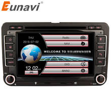 Автомобильный DVD-плеер Eunavi 2 Din для VW GOLF POLO JETTA MK5 MK6 PASSAT B6 SKODA TOURAN с 3G USB GPS BT IPOD FM RDS mirror link swc 2024 - купить недорого