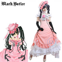 Anime Black Butler Kuroshitsuji Ciel Phantomhive Cosplay Sleeveless Lace Maid Cut Full Dress Uniform Outfit Princess Costumes 2024 - buy cheap