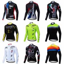 Men Cycling Jersey 2021 Pro Team Cycling Clothing Long Sleeve MTB Bike Jersey Racing Sports Bicycle Clothes Top Maillot Ciclismo 2024 - buy cheap