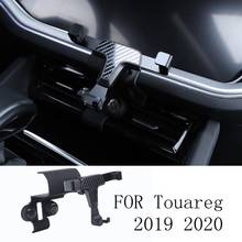 Apto para volkswagen touareg 2019 2020 acessórios do carro de carbono preto celular titular do telefone móvel ar do carro ventilação montar suporte 1 conjunto 2024 - compre barato