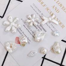 DIY new imitation pearl bow handmade hair accessories highlight material straight hole earring pendant material 10pcs 2024 - buy cheap