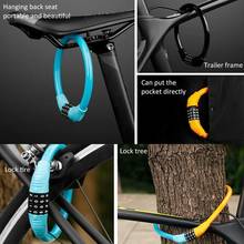 Portable code lock Mountain bike anti-theft lock Fixed bicycle ring lock 2024 - buy cheap
