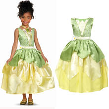 YOFEEL принцесса тианна костюм для девочек маскарадные платья косплей принцесса и детская вечеринка Хэллоуин День рождения платье 2024 - купить недорого