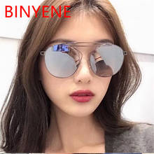 fashion Round Pink Sunglasses Women Brand Designer Sun Glasses For Women Alloy Mirror Female Oculos De Sol UV400 2024 - buy cheap