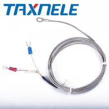 Cable de detección de metal tipo K 2m, 6mm de diámetro, sensor de Temperatura del termopar de cabeza de anillo de agujero 2024 - compra barato