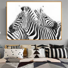 Quadros em tela preto e branco linha abstrata zebra poster arte animais quadros de parede cuadros fotos decoração da sua casa 2024 - compre barato