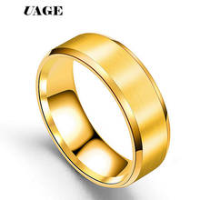 UAGE титановые стальные золотые розовые антиаллергенные гладкие Простые Свадебные парные кольца бижутерия для мужчин или женщин подарок 2024 - купить недорого