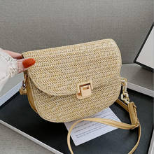 Fashion Woven Straw Crossbody Bags For Women 2021 New Summer Shoulder Bag Small Handbags Designer Ladies Travel Messenger Bags 2024 - buy cheap