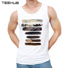 TEEHUB 2019 Moda grunge Projeto da paisagem Homens Regatas Engraçado O-pescoço Sem Mangas Colete Casual Homens Tee 2024 - compre barato