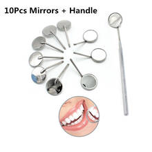 10Pcs Mirror + Handle Dental Mirror Stainless Steel Mouth Mirror Dental Hygiene Kit Instrument Dental Reflector Dentist Tools 2024 - buy cheap