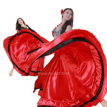 Falda de Flamenco de talla grande, de talla grande satinado suave, Festival de Bullfight tradicional española, trajes de baile para actuaciones 2024 - compra barato