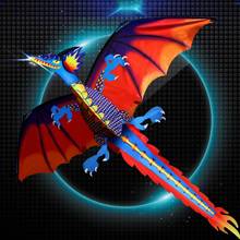 Новый 3D воздушный змей дракона с хвостовой каймой для воздушные змеи для взрослых Летающий на открытом воздухе 100 м кайт линия R9JD 2024 - купить недорого