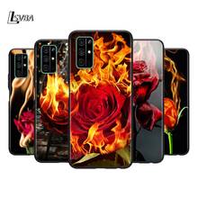 Beautiful Red Roses for Huawei Honor 30 20S 20 10i 9S 9A 9C 9X 8X 10 9 Lite 8A 7C 7A Pro Soft Black Phone Case 2024 - buy cheap