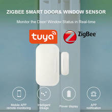 Беспроводной датчик окон и дверей Tuya, умная система охранной сигнализации с приложением ZigBee3.0 2024 - купить недорого