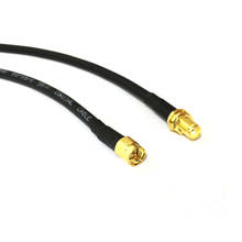 SMA male to SMA female jack nut pigtail cable RG58 100cm/200cm for wireless router wholesale NEW 2024 - buy cheap